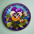 Pansy Suncatcher Effect Clock